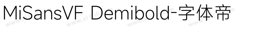 MiSansVF Demibold字体转换